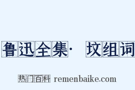 鲁迅全集·坟组词是什么意思的图片